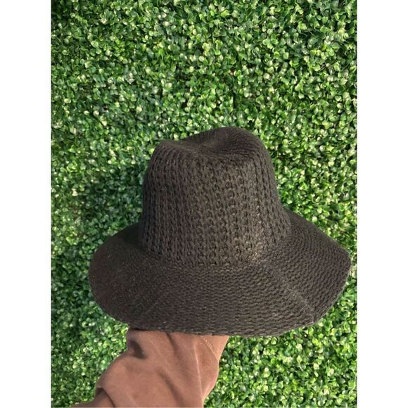 Anthropologie Marcessa Textured Rancher Black Hat - Picture 2 of 4